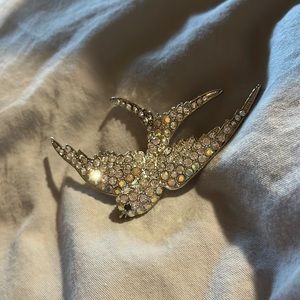 Sparkly Flying Bird Pin